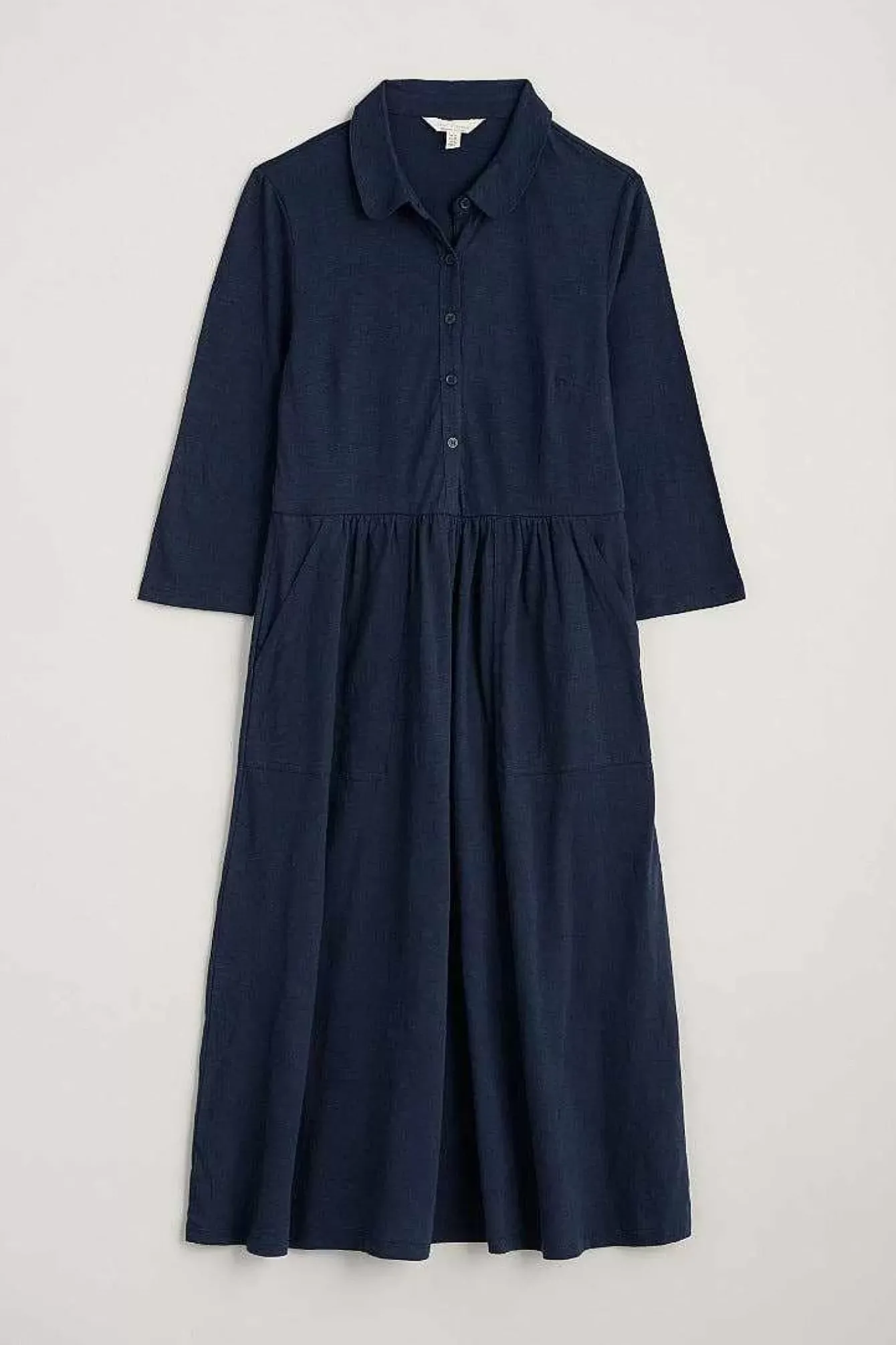 Seasalt Cornwall Dresses<Mainland Jersey Midi Shirt Dress (Gots) Maritime