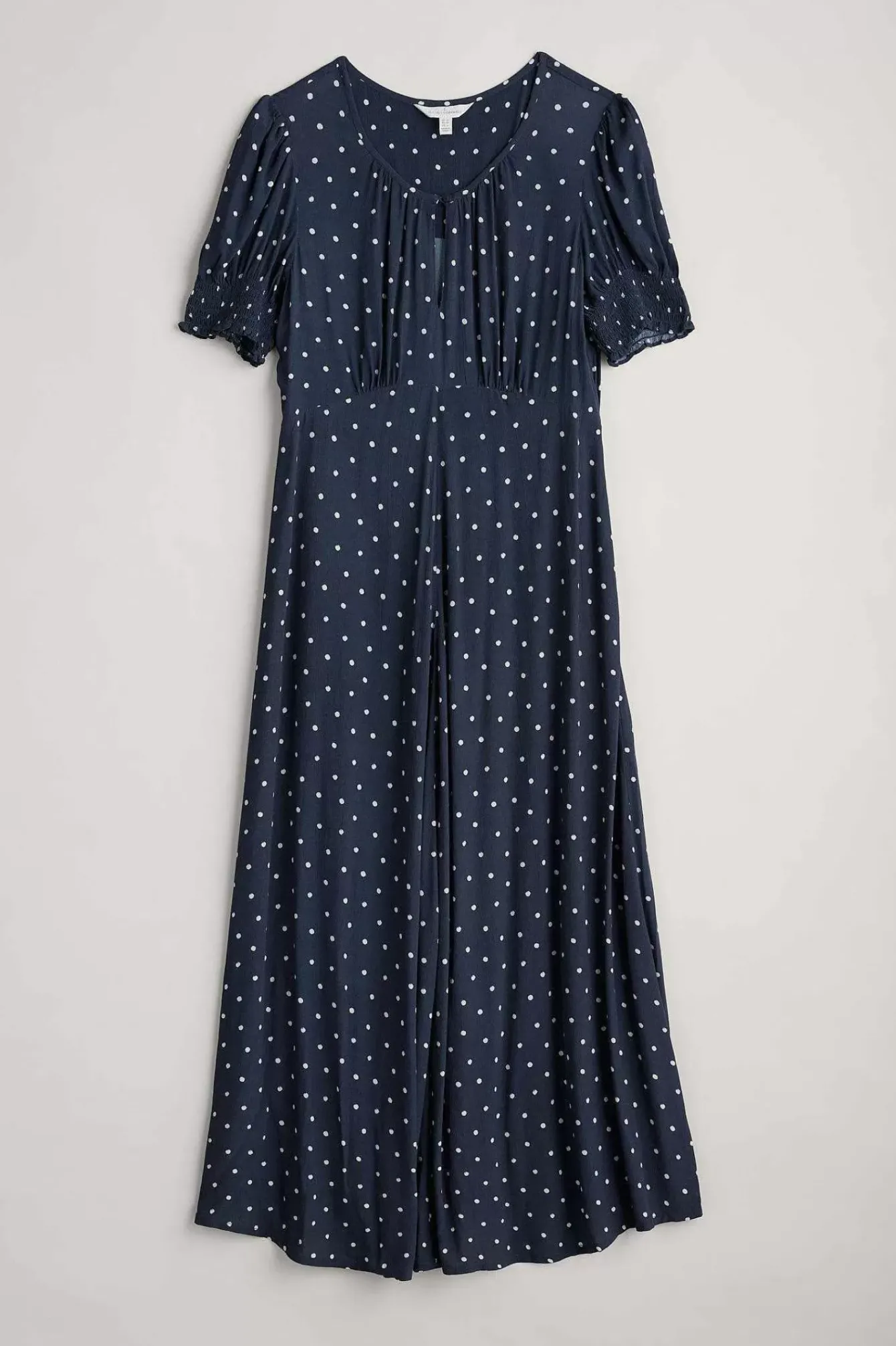 Seasalt Cornwall Dresses<Marsh Violet Short Sleeve Empire Line Dress Little Sponge Spot Maritime