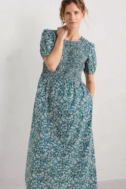 Seasalt Cornwall Dresses<Meadowsweet Short Sleeve Dress Creekside Floral Mast