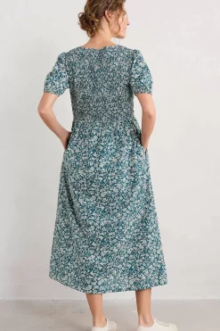 Seasalt Cornwall Dresses<Meadowsweet Short Sleeve Dress Creekside Floral Mast