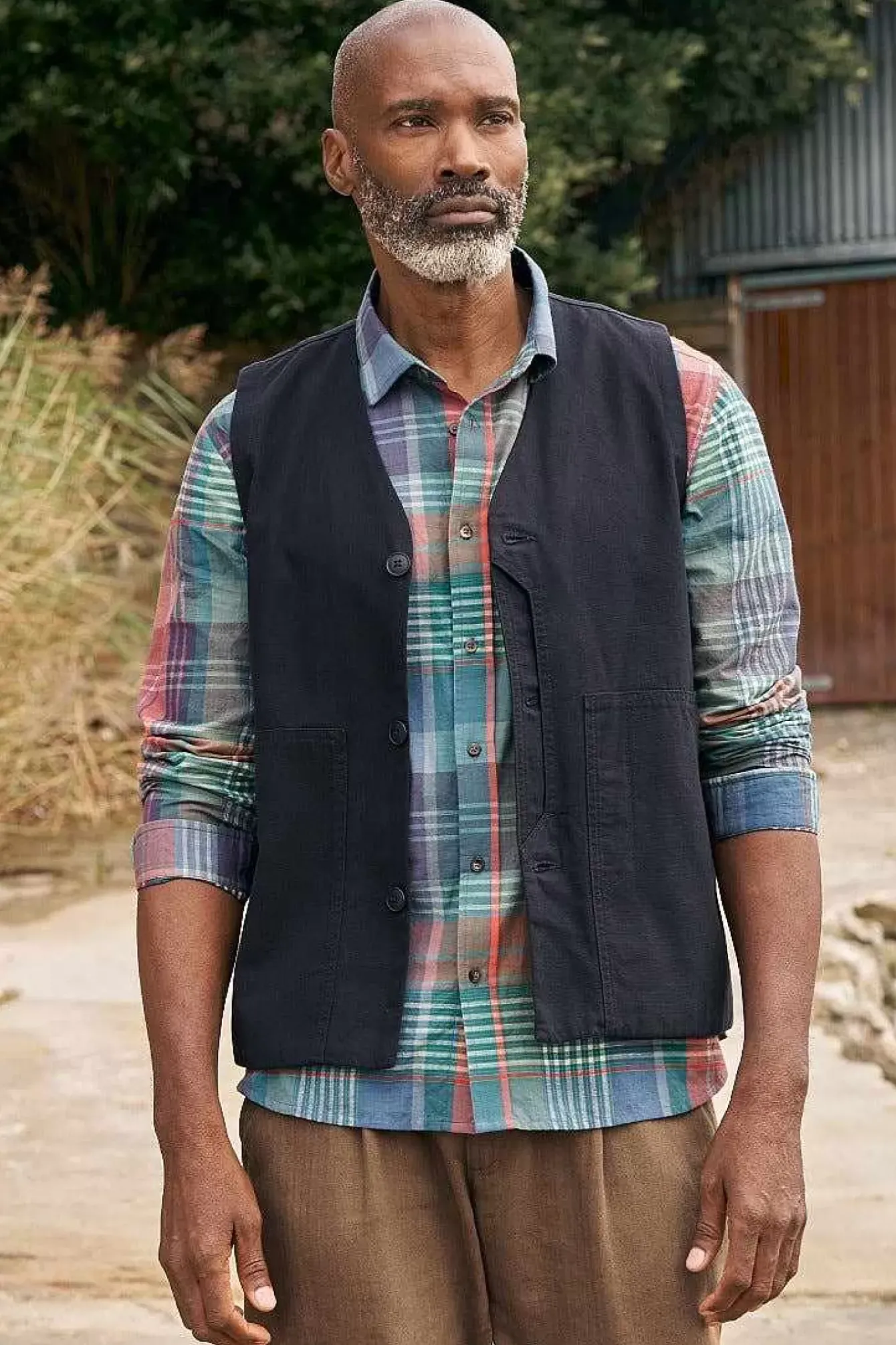 Seasalt Cornwall Tops & T-Shirts<Men's Banyan Checked Cotton Shirt Gladsome Mallow
