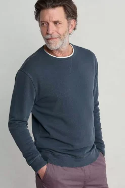 Seasalt Cornwall Tops & T-Shirts<Men's Bolitho Organic Cotton Sweatshirt Dark Ship