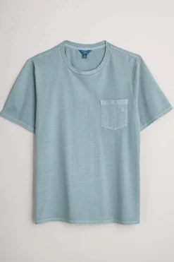 Seasalt Cornwall Tops & T-Shirts<Men's Carreck Pigment-Dyed T-Shirt Light Wade