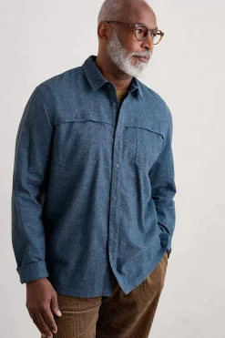 Seasalt Cornwall Tops & T-Shirts<Men's Chandlery Flannel Overshirt Squall