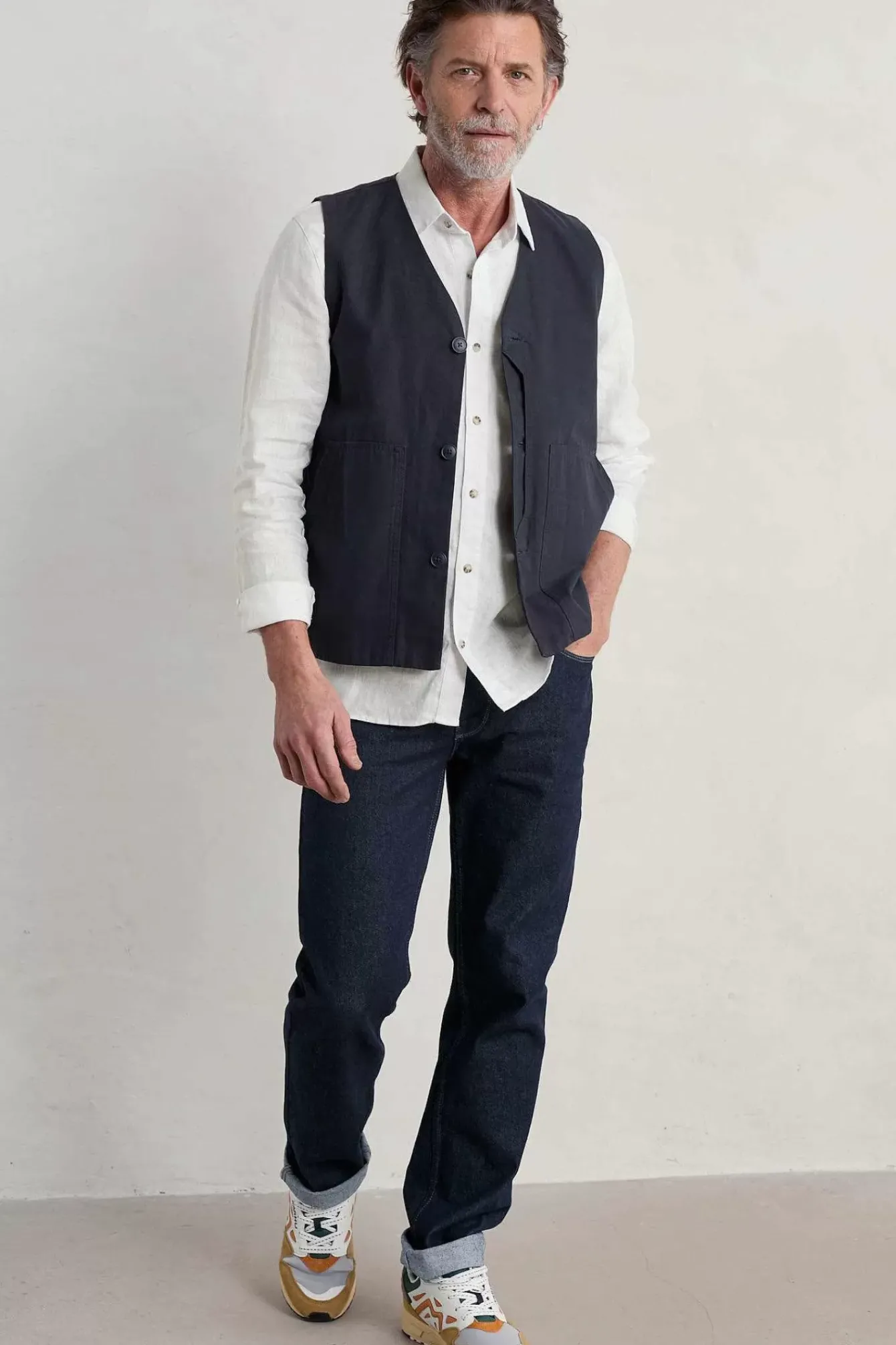 Seasalt Cornwall Tops & T-Shirts<Men's Curator Linen Shirt Salt