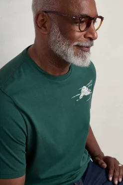 Seasalt Cornwall Tops & T-Shirts<Men's Downsouse Organic Cotton T-Shirt Clouds Verte