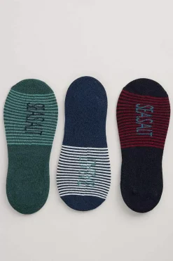 Seasalt Cornwall Socks<Men's Everyday Liner Socks Pack Of 3 Boddnick Mix