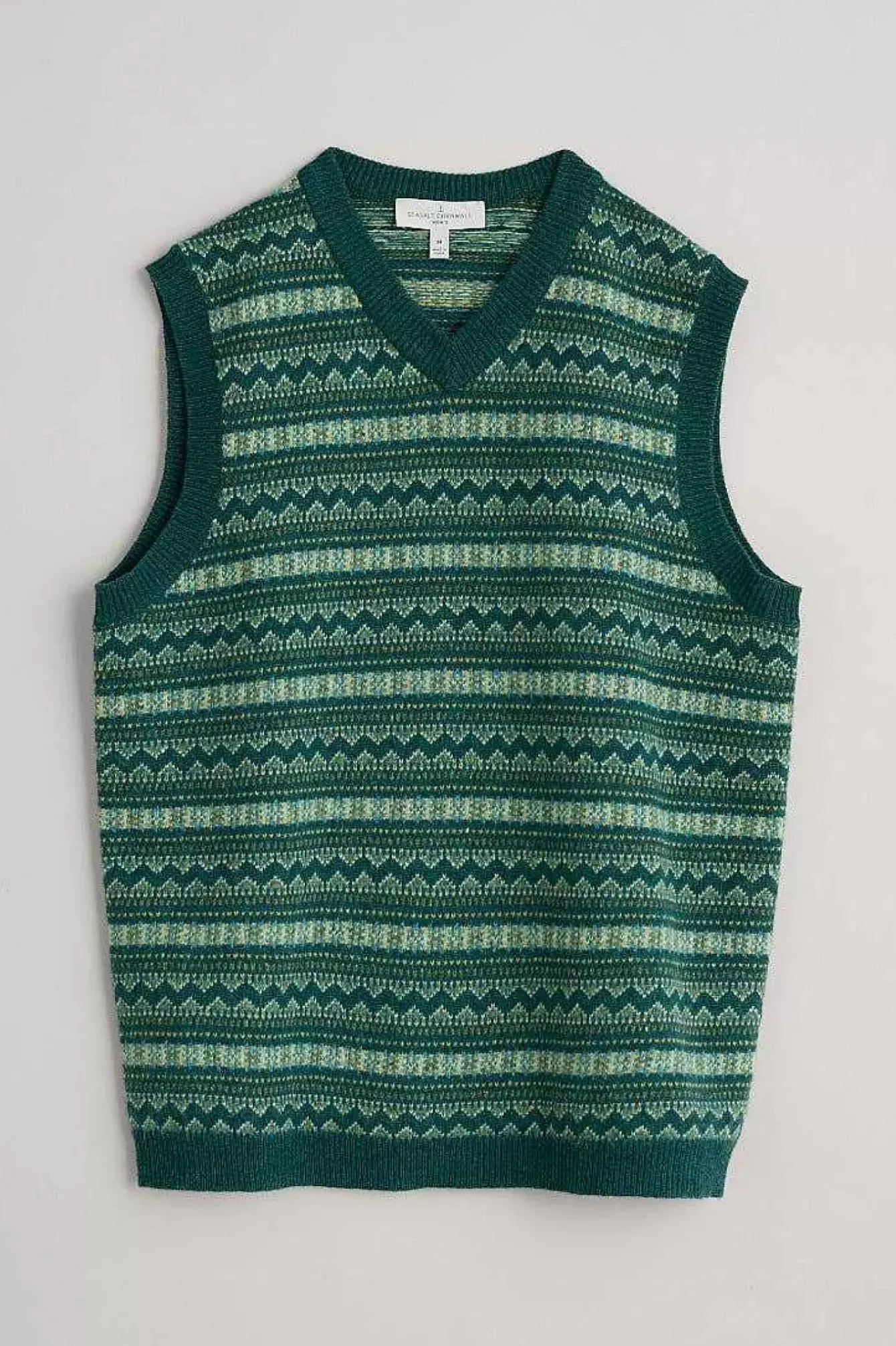 Seasalt Cornwall Knitwear<Men's Fair Isle Walt Vest Cockles Multi