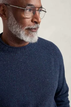 Seasalt Cornwall Knitwear<Men's Fitcher Knitted Jumper French Blue