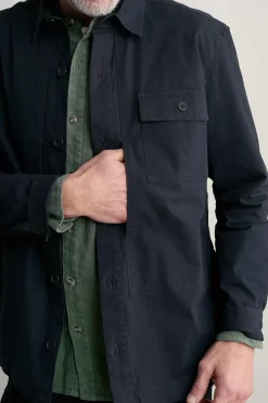 Seasalt Cornwall Coats & Jackets<Men's Foundry Overshirt Jacket Inkwell