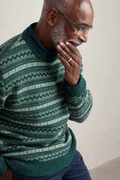 Seasalt Cornwall Knitwear<Men's Layline Fair Isle Jumper Cockles Multi