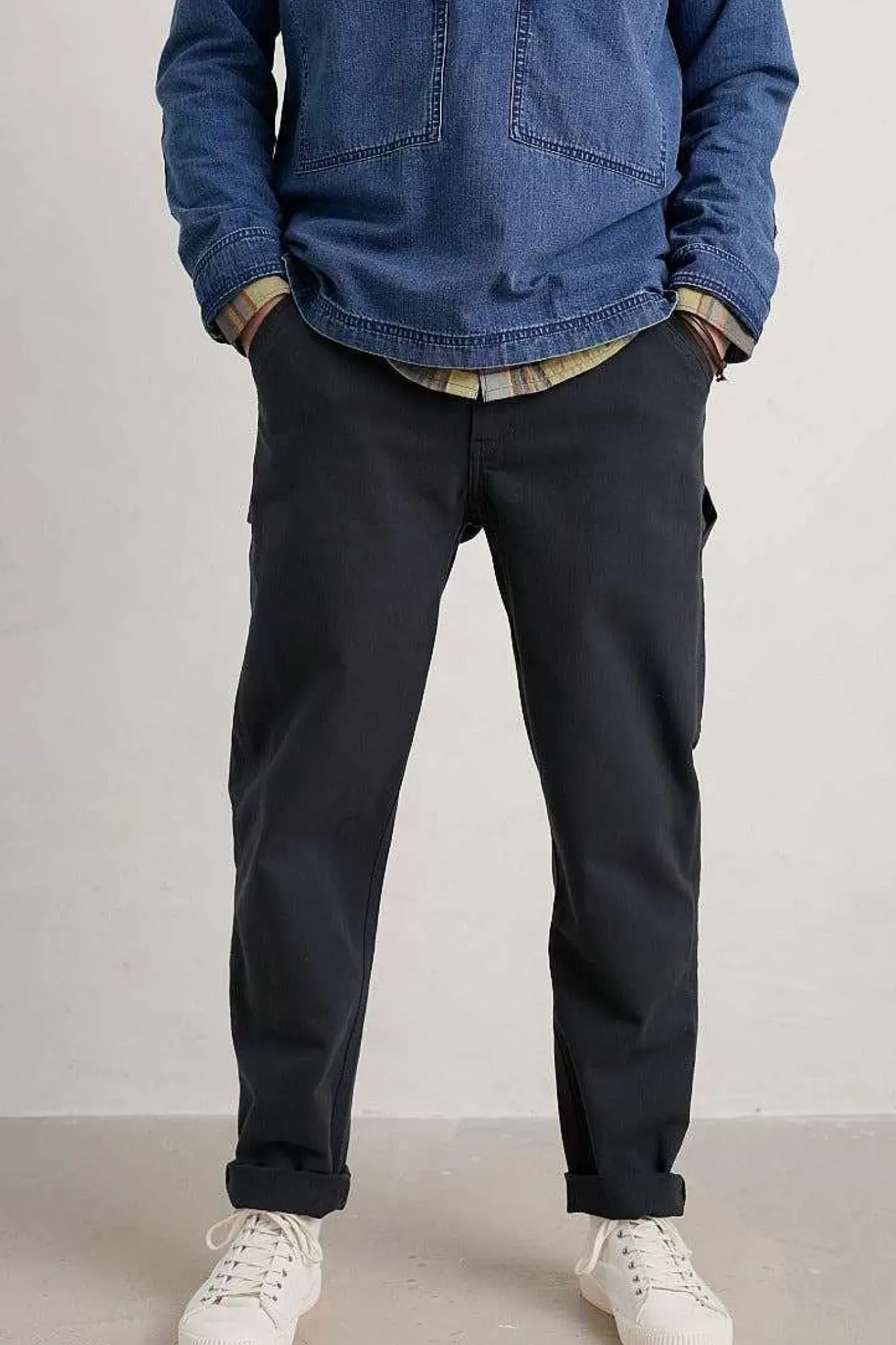 Seasalt Cornwall Trousers & Shorts<Men's Leadsman Utility Trousers Inkwell