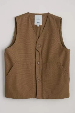 Seasalt Cornwall Coats & Jackets<Men's Organic Cotton Metern Waistcoat Gully