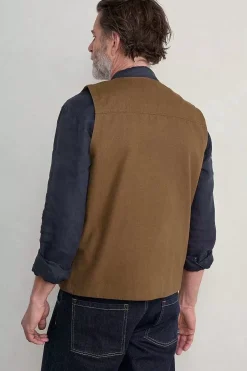 Seasalt Cornwall Coats & Jackets<Men's Organic Cotton Metern Waistcoat Gully