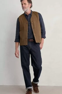 Seasalt Cornwall Coats & Jackets<Men's Organic Cotton Metern Waistcoat Gully