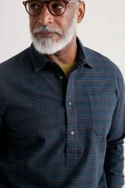 Seasalt Cornwall Tops & T-Shirts<Men's Organic Cotton Thomas Street Shirt Stippler Sea Cave