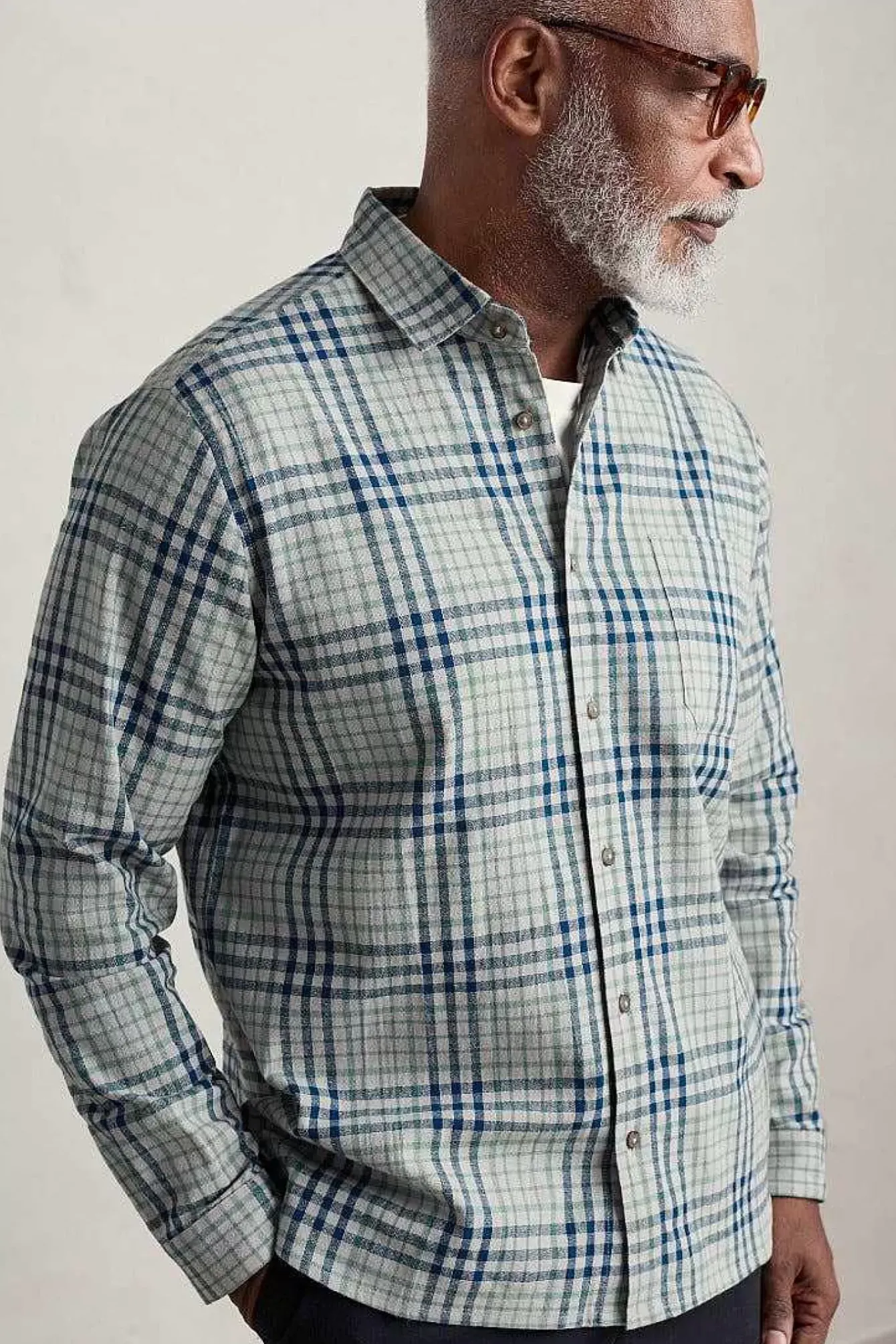 Seasalt Cornwall Shirts<Men's Rivalen Organic Cotton Shirt Lichen Driftwood