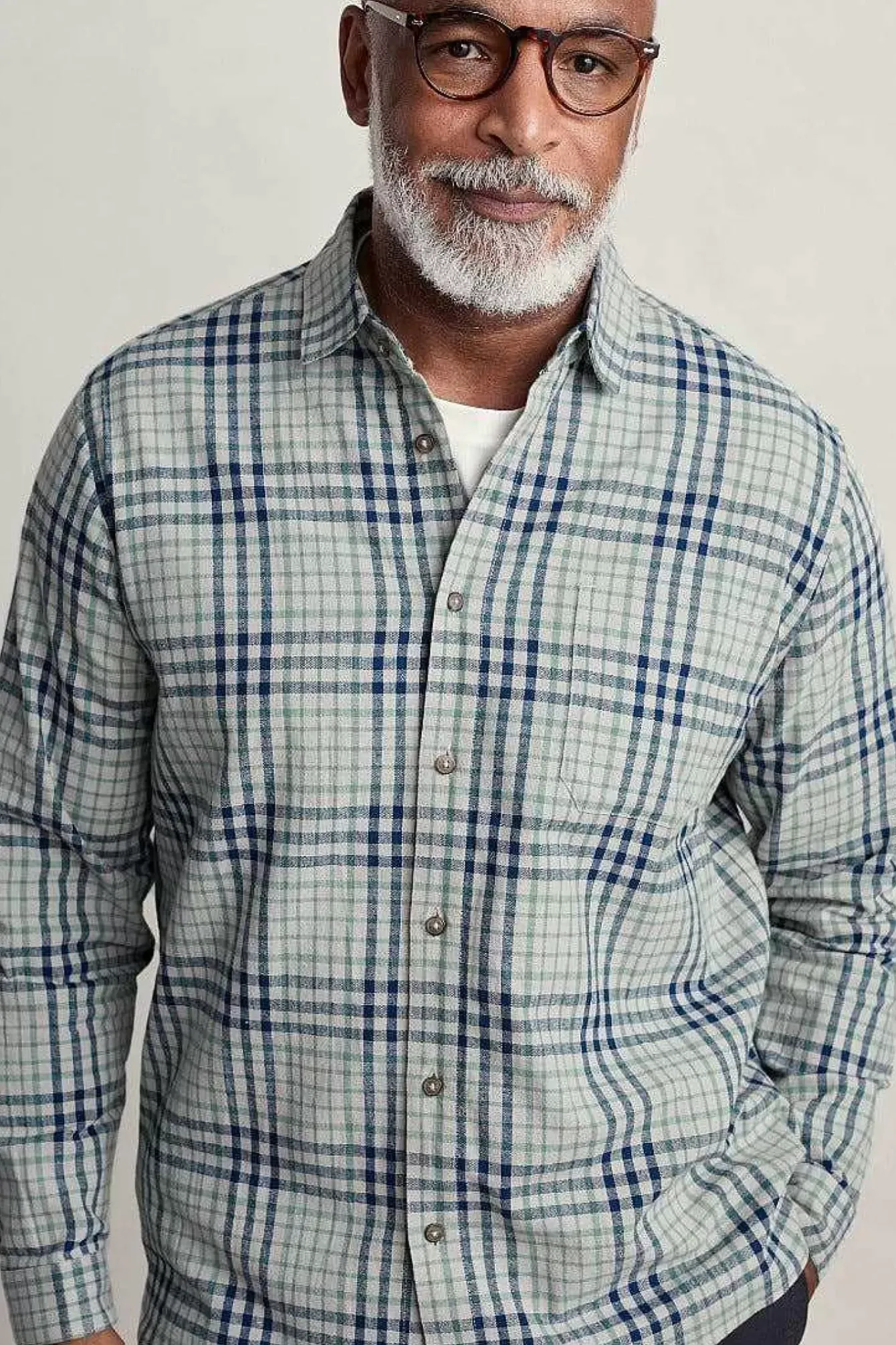 Seasalt Cornwall Shirts<Men's Rivalen Organic Cotton Shirt Lichen Driftwood