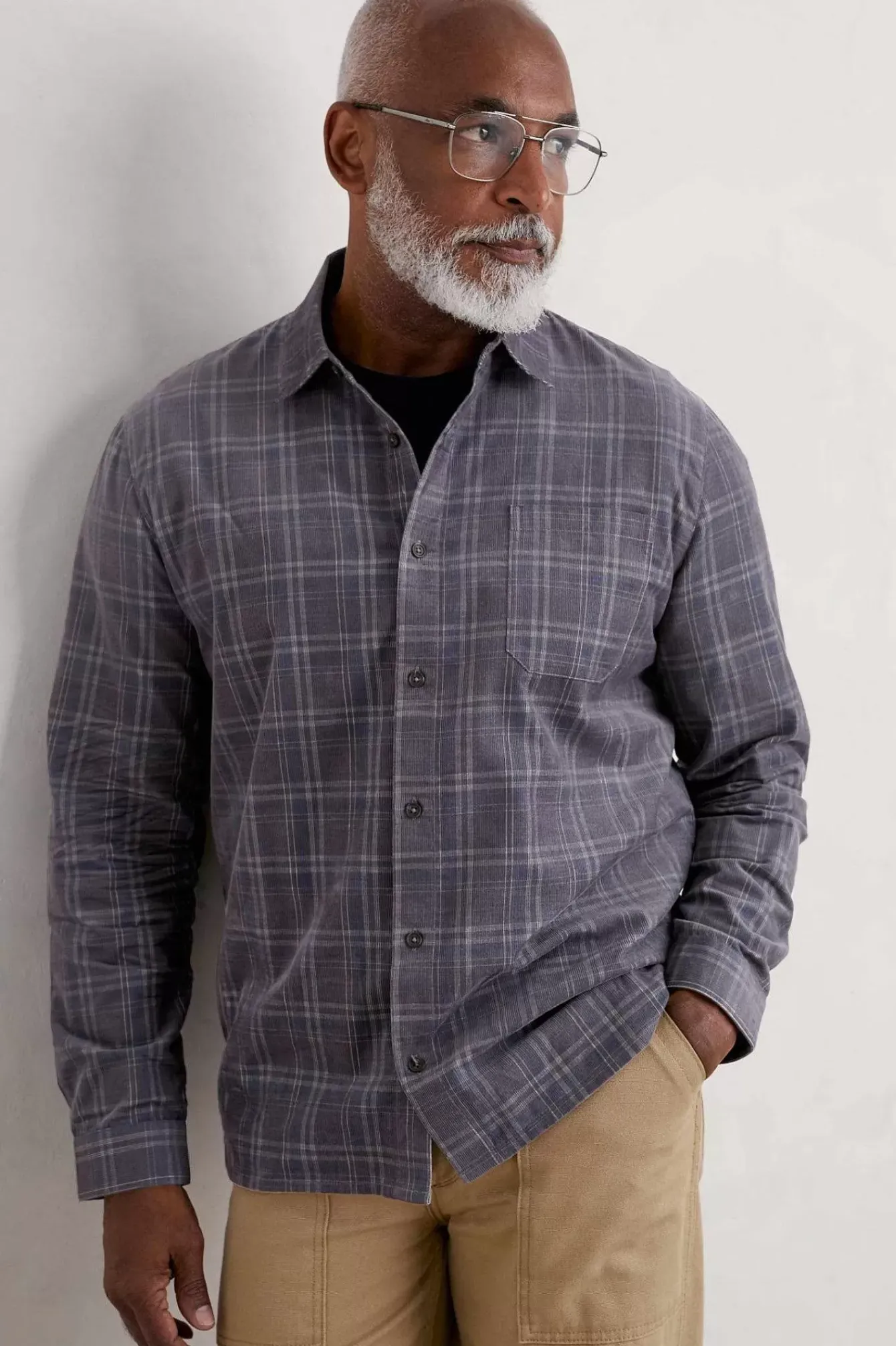 Seasalt Cornwall Tops & T-Shirts<Men's Shoreman Cord Shirt Honesty Steel