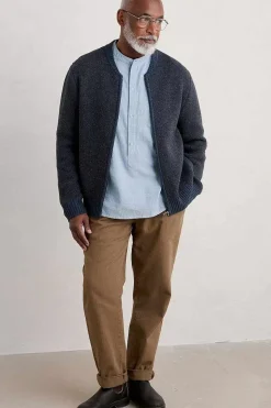 Seasalt Cornwall Knitwear<Men's Thresher Knitted Cardigan Matchbook Sea Cave