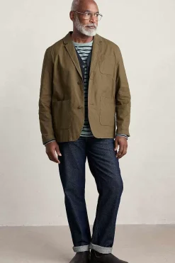 Seasalt Cornwall Coats & Jackets<Men's Towen Organic Cotton Blazer Seagrass
