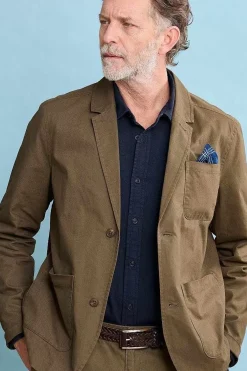 Seasalt Cornwall Coats & Jackets<Men's Towen Organic Cotton Blazer Seagrass