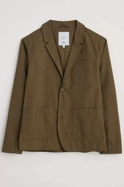 Seasalt Cornwall Coats & Jackets<Men's Towen Organic Cotton Blazer Seagrass