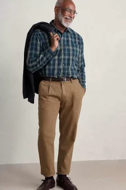 Seasalt Cornwall Tops & T-Shirts<Men's Tristan Organic Cotton Shirt Moss Maritime