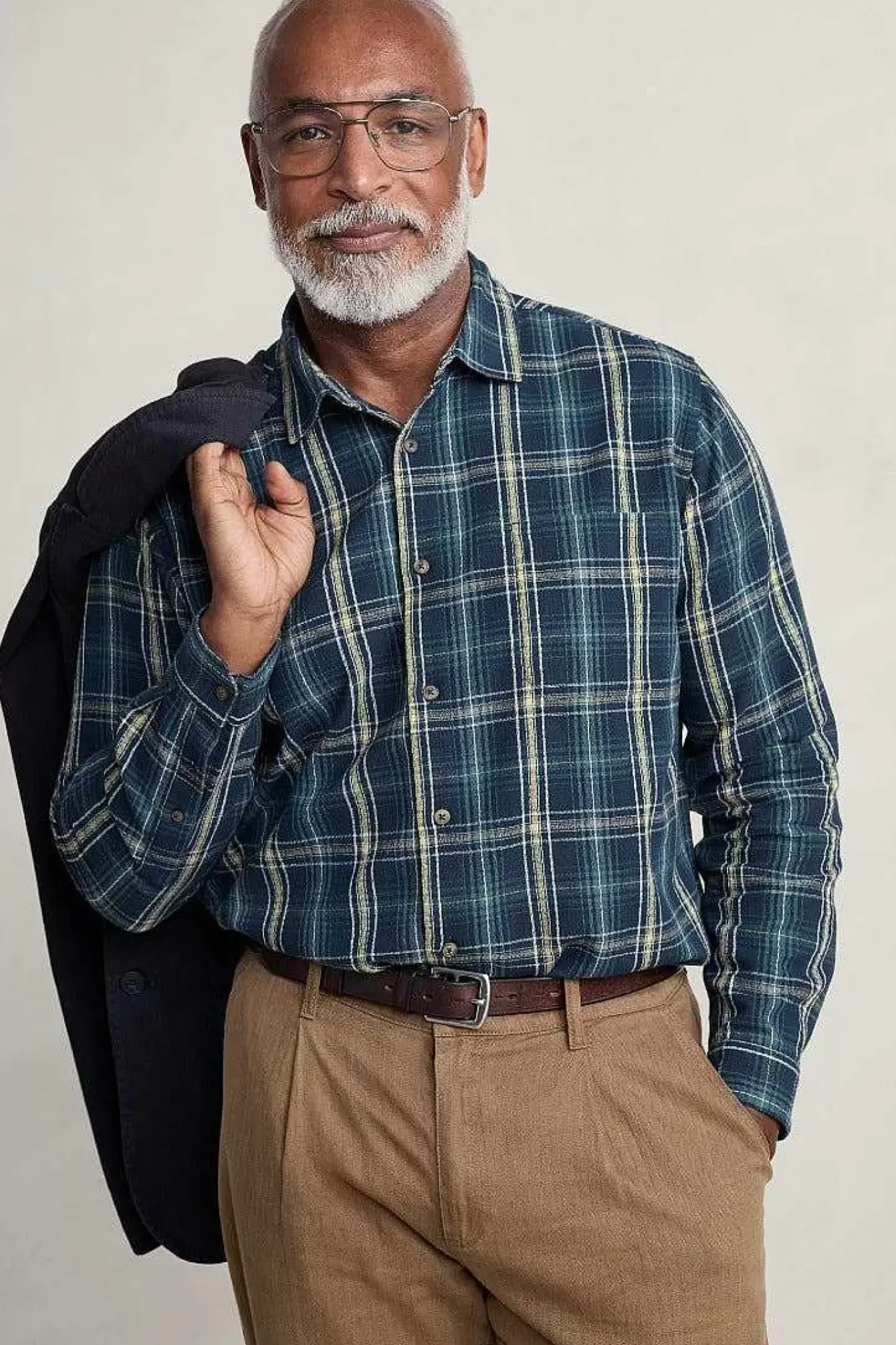 Seasalt Cornwall Tops & T-Shirts<Men's Tristan Organic Cotton Shirt Moss Maritime