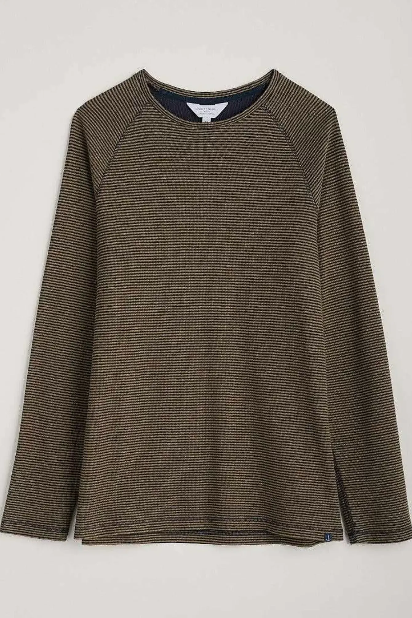 Seasalt Cornwall Tops & T-Shirts<Men's Venton Striped Long Sleeve Top Mallow Seagrass Inkwell