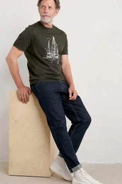 Seasalt Cornwall Trousers & Shorts<Men's Watchman Selvedge Tapered Jeans Dark Indigo Wash