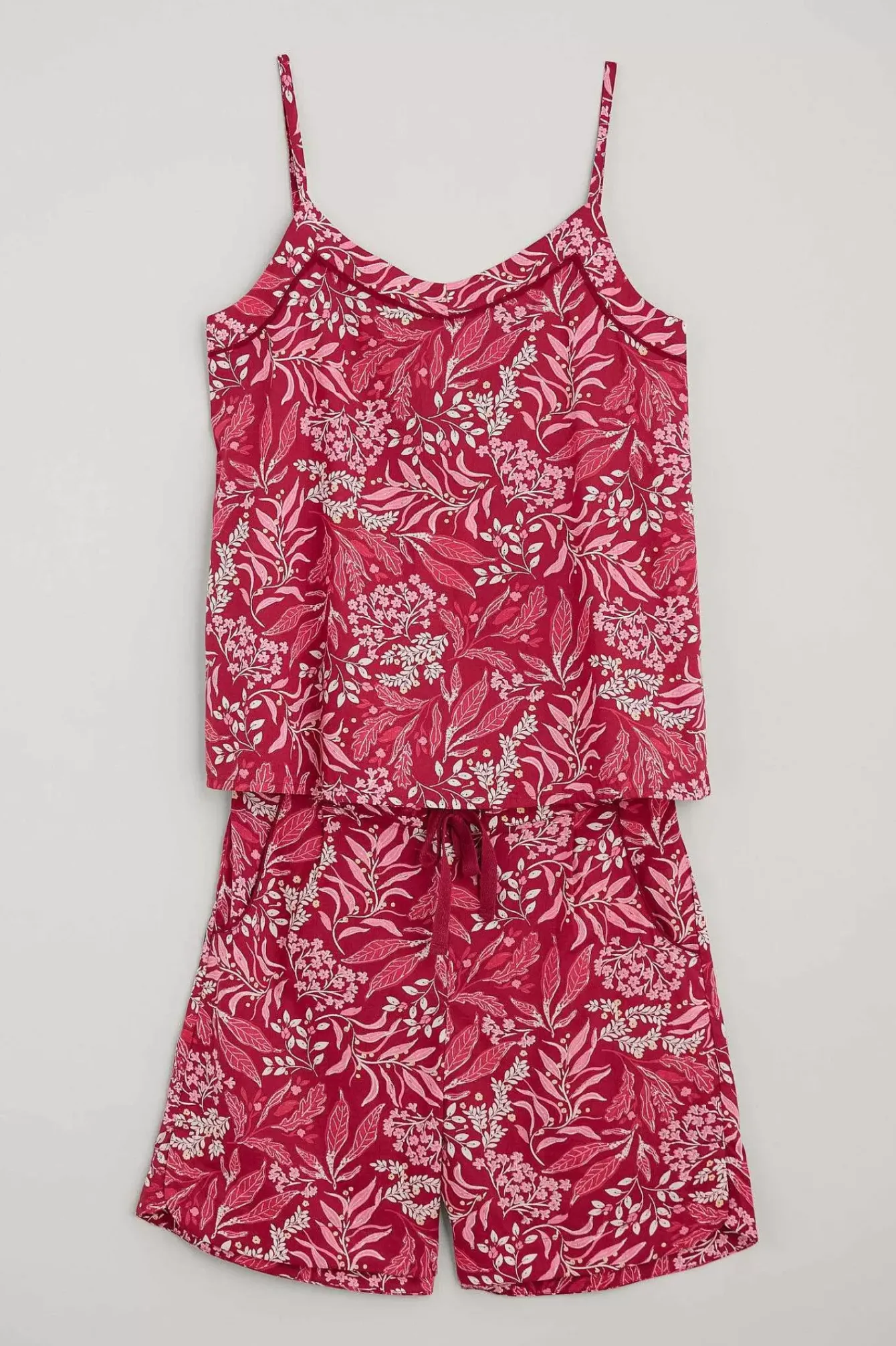 Seasalt Cornwall Nightwear<Moonflower Vest Top Pyjama Set Riverbed Floral Mainsail
