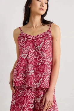 Seasalt Cornwall Nightwear<Moonflower Vest Top Pyjama Set Riverbed Floral Mainsail