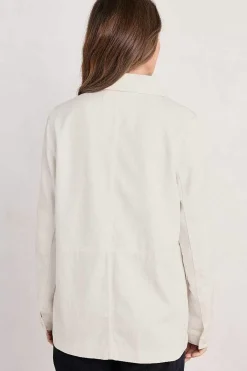 Seasalt Cornwall Coats & Jackets<Nancothan Long Organic Cotton Jacket Chalk