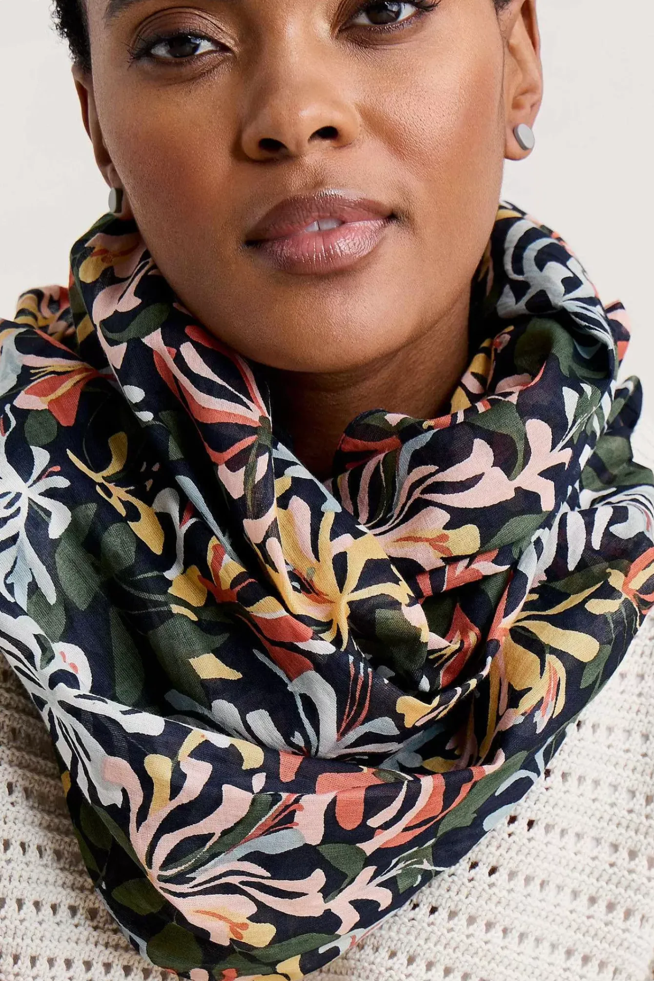 Seasalt Cornwall Scarves & Shawls<New Everyday Circle Scarf Colour Stack Rose