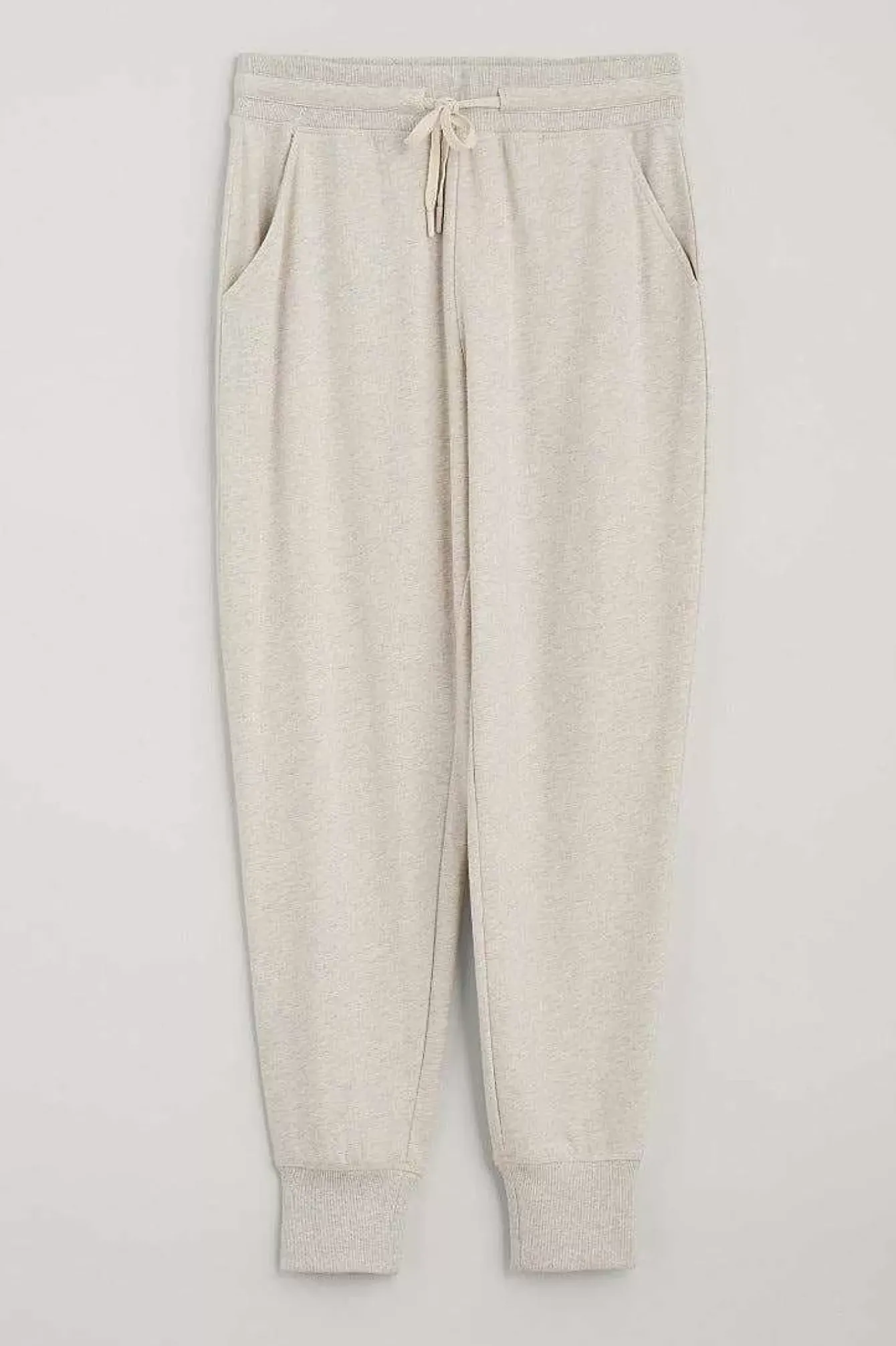 Seasalt Cornwall Trousers & Shorts<Night Air Organic Cotton Cuffed Joggers Melange Chalk
