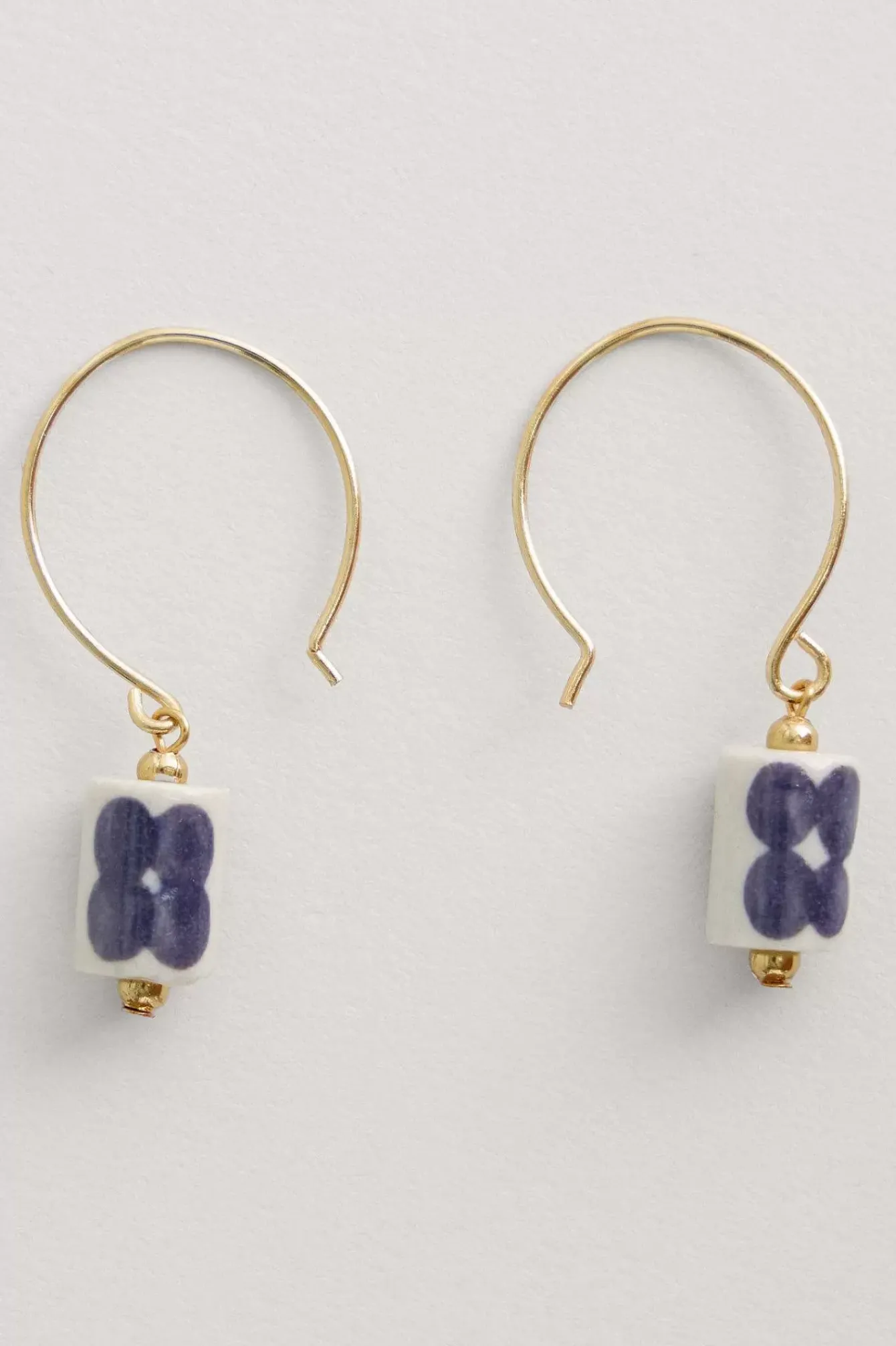 Seasalt Cornwall Jewellery<Noon Moor Ceramic Bead Drop Earrings Aran Light Squid Mix