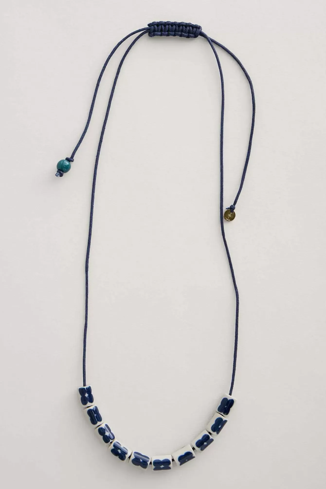 Seasalt Cornwall Jewellery<Noon Moor Ceramic Bead Necklace Aran Light Squid Mix