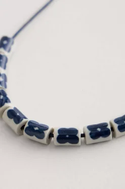 Seasalt Cornwall Jewellery<Noon Moor Ceramic Bead Necklace Aran Light Squid Mix