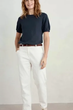 Seasalt Cornwall Tops<Oleander Blouson Sleeve T-Shirt (Gots) Maritime