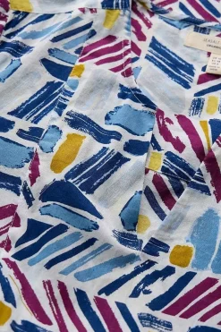 Seasalt Cornwall Tunics<Op Art Organic Cotton Tunic Top Hedging Marks Chalk