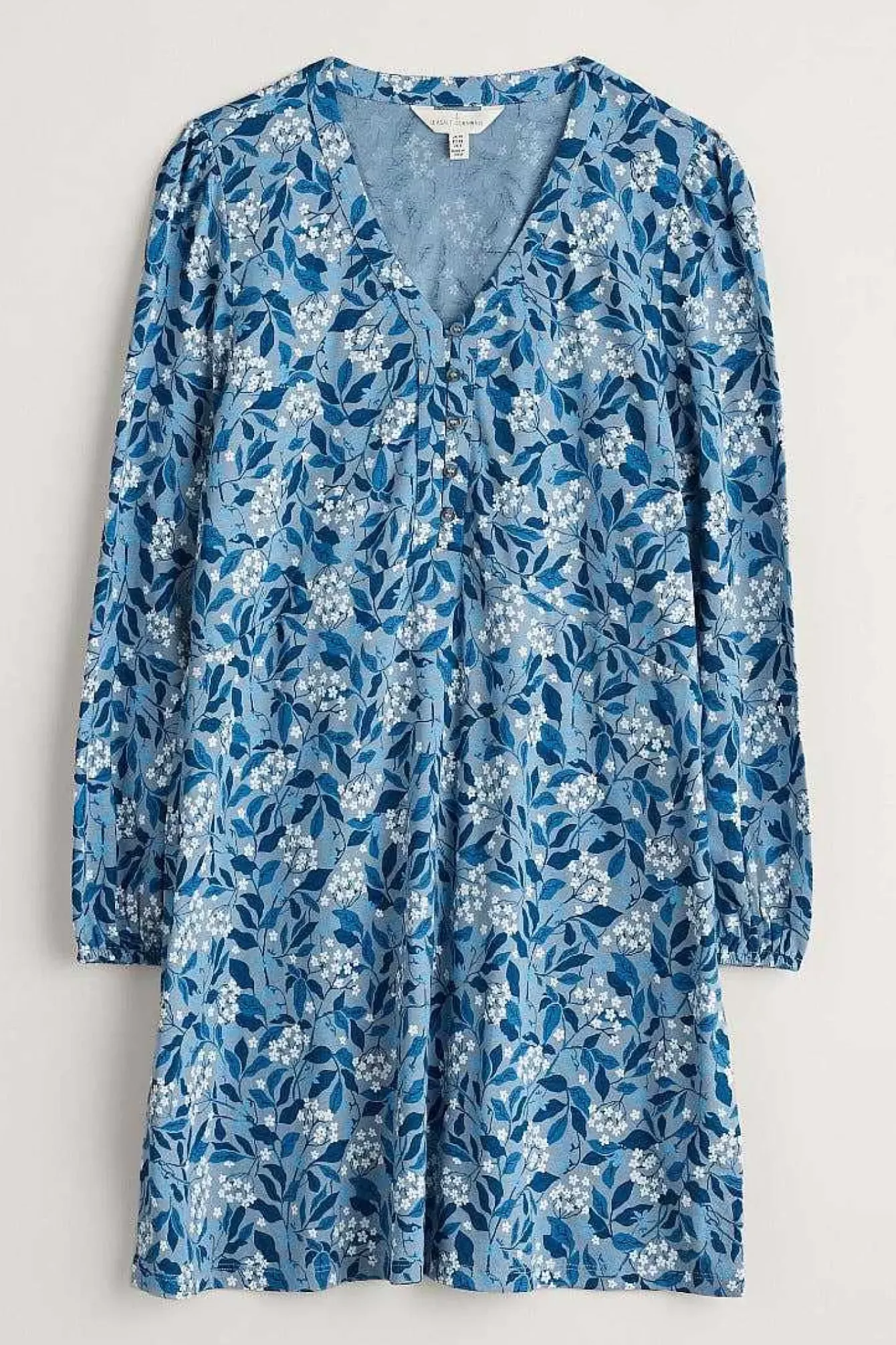 Seasalt Cornwall Tunics<Peg Loom A-Line Jersey Tunic Flower Meadow Blue Fog
