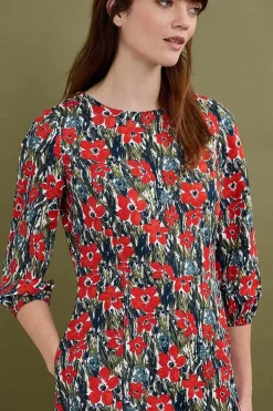 Seasalt Cornwall Dresses<Pellar Floral Dress Marsh Marigold Chalk
