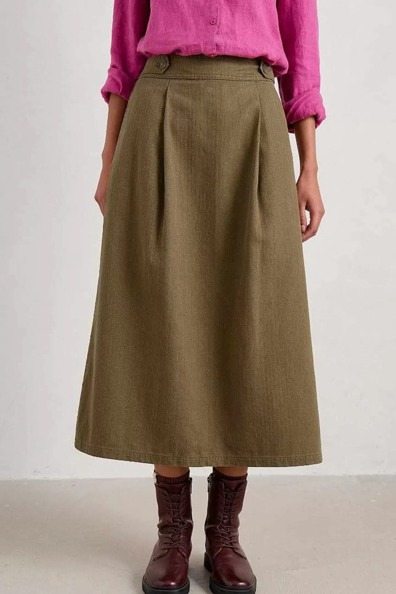 Seasalt Cornwall Skirts<Penjerrick Midi Skirt Laurel