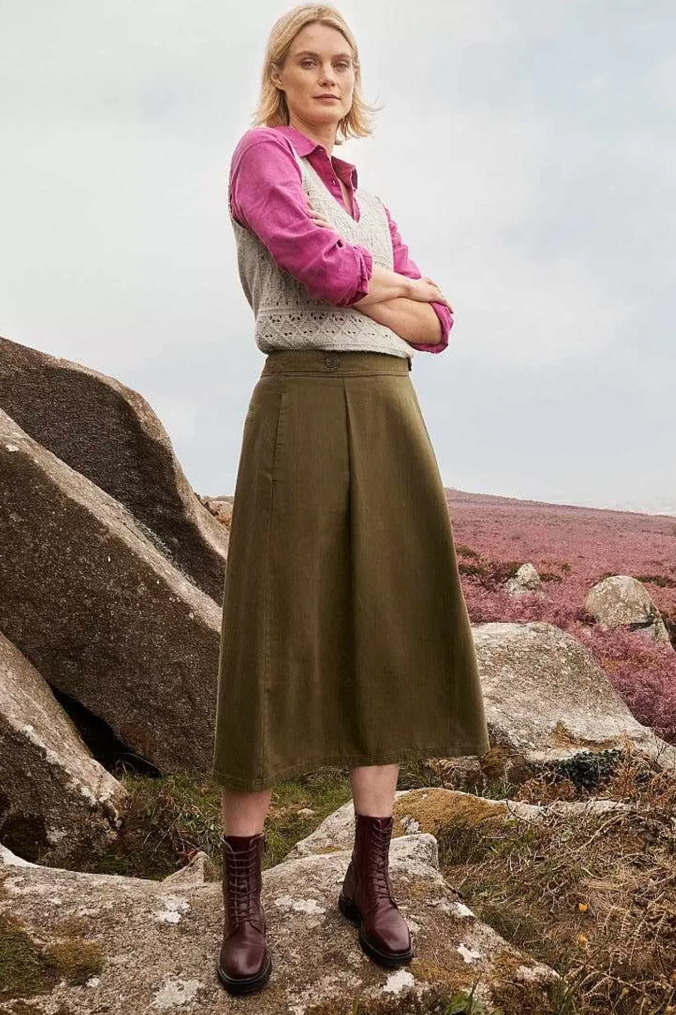 Seasalt Cornwall Skirts<Penjerrick Midi Skirt Laurel