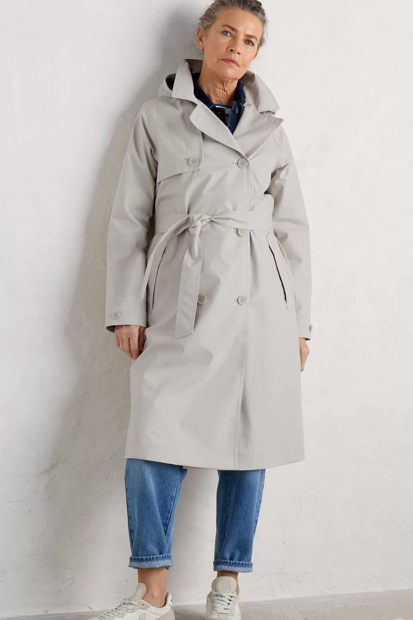 Seasalt Cornwall Coats & Jackets<Penweathers Waterproof Trench Coat Driftwood