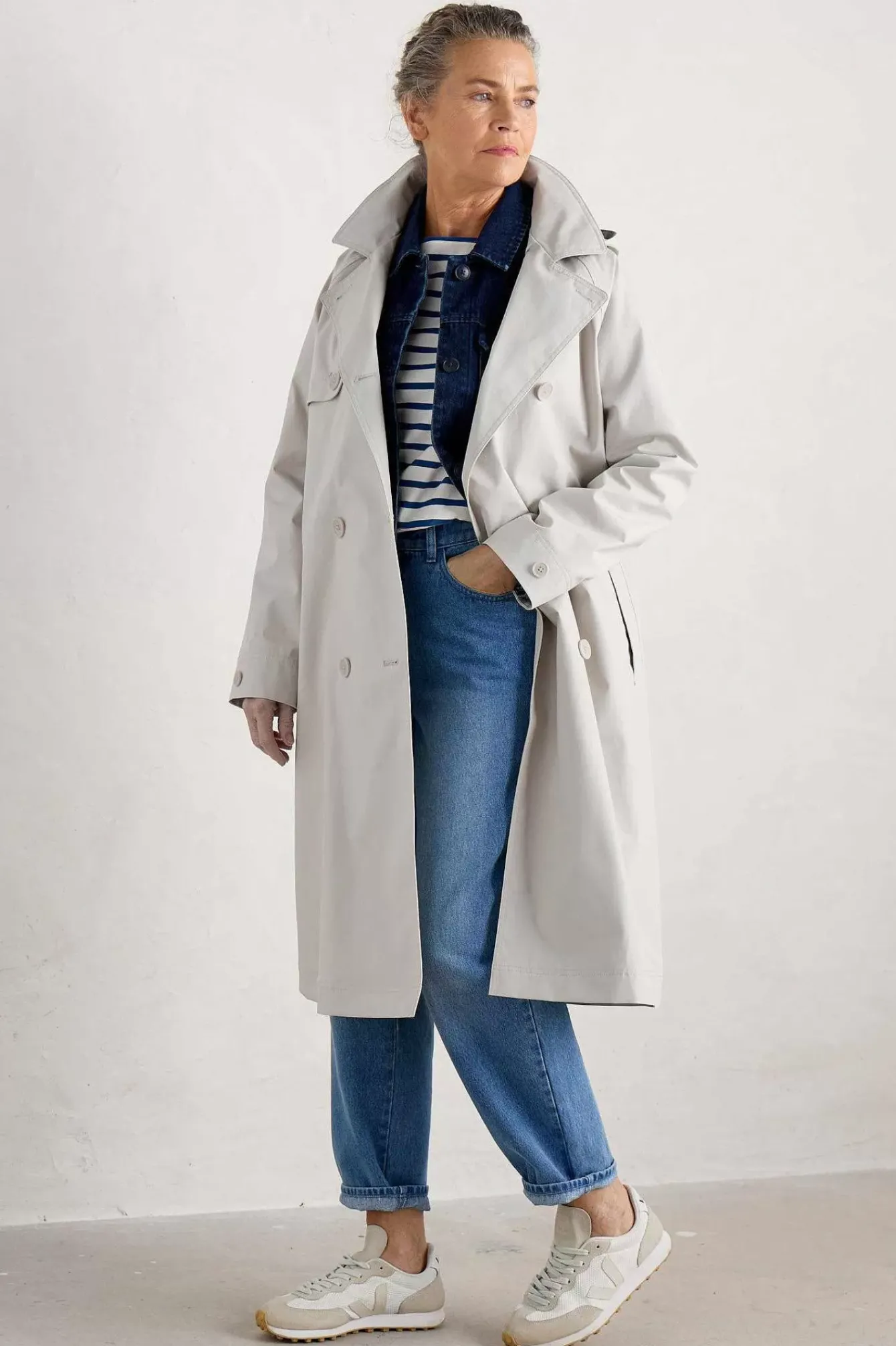 Seasalt Cornwall Coats & Jackets<Penweathers Waterproof Trench Coat Driftwood