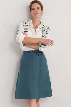Seasalt Cornwall Skirts<Pepper Moth Linen Skirt Pool