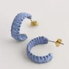 Seasalt Cornwall Jewellery<Petrel Hoop Raffia Hoop Earrings Agapanthus