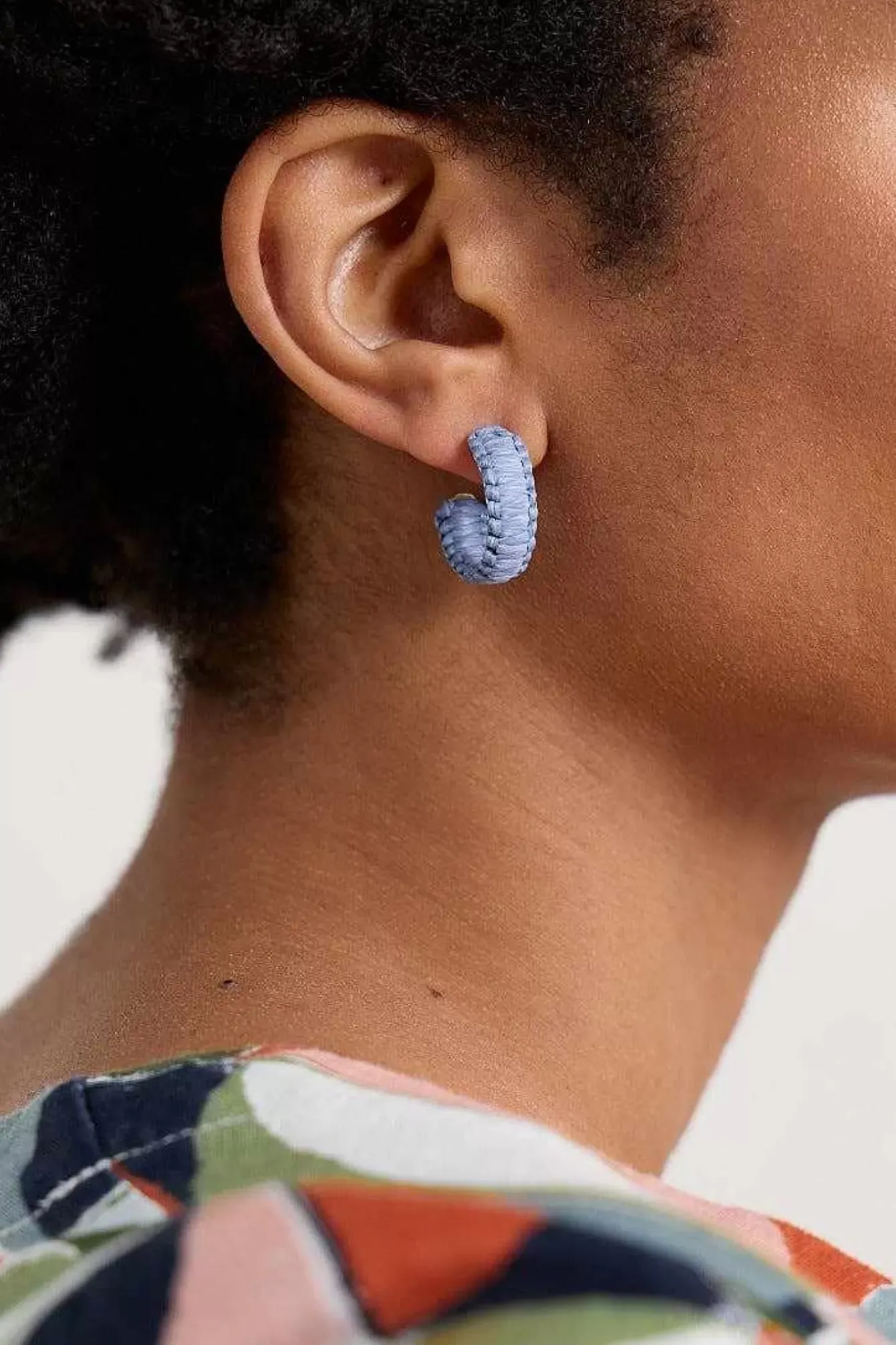 Seasalt Cornwall Jewellery<Petrel Hoop Raffia Hoop Earrings Agapanthus